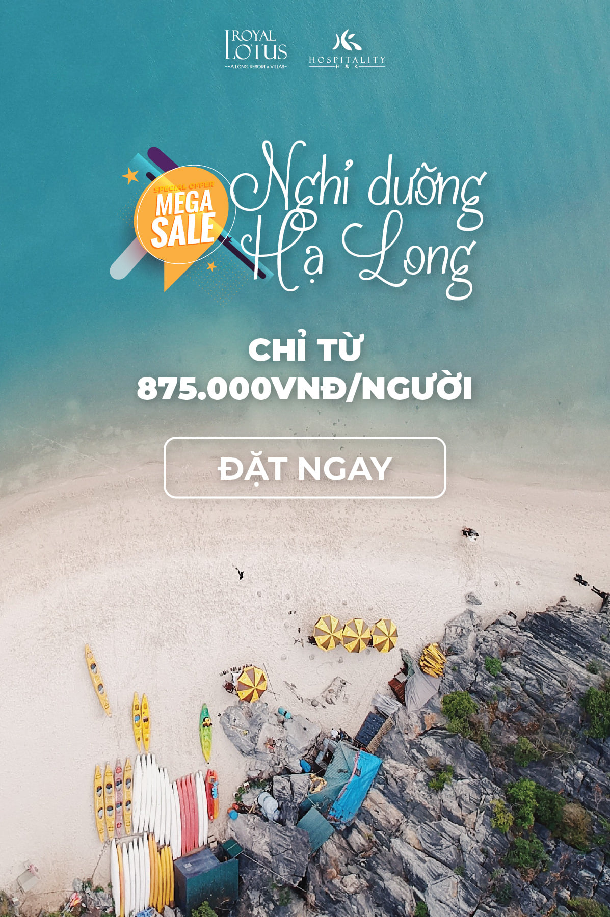 Nghỉ dưỡng trọn gói tại Royal Lotus Hạ Long chỉ tư 875k 1 người